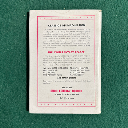 Vintage Fantasy Paperback: Avon Fantasy Reader #9 1948