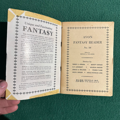 Vintage Fantasy Paperback: Avon Fantasy Reader #10 1949