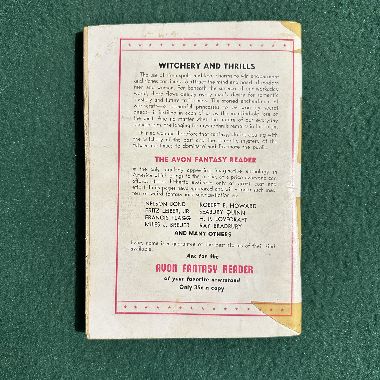 Vintage Fantasy Paperback: Avon Fantasy Reader #11 1950