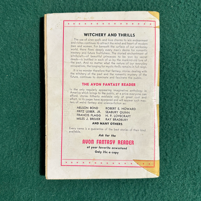 Vintage Fantasy Paperback: Avon Fantasy Reader #11 1950