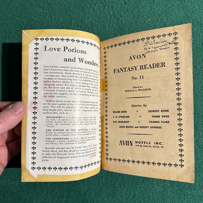 Vintage Fantasy Paperback: Avon Fantasy Reader #11 1950