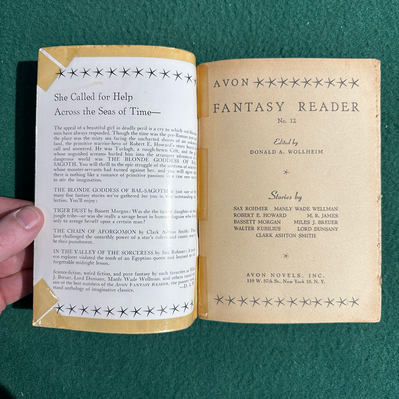 Vintage Fantasy Paperback: Avon Fantasy Reader #12 1950