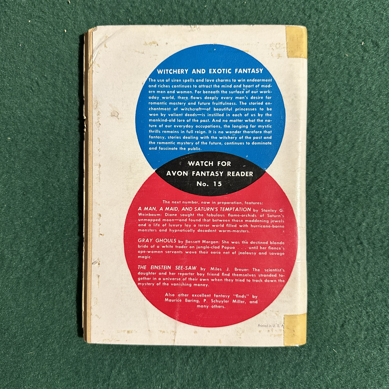 Vintage Fantasy Paperback: Avon Fantasy Reader #14 1950