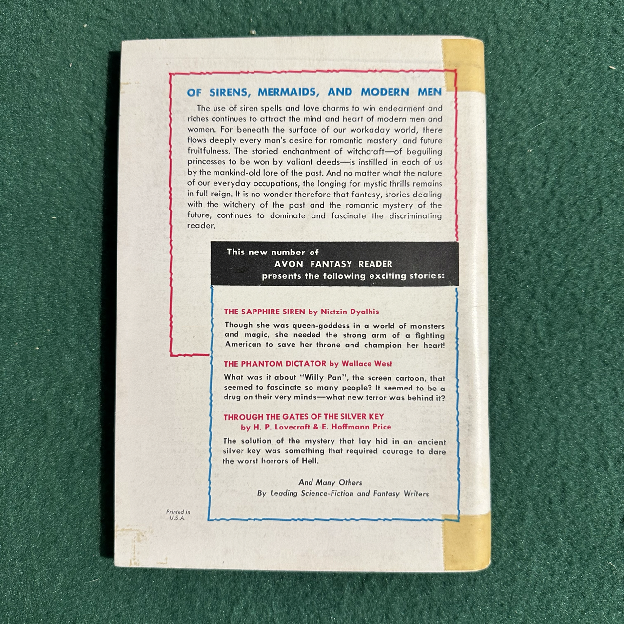 Vintage Fantasy Paperback: Avon Fantasy Reader #17 1951