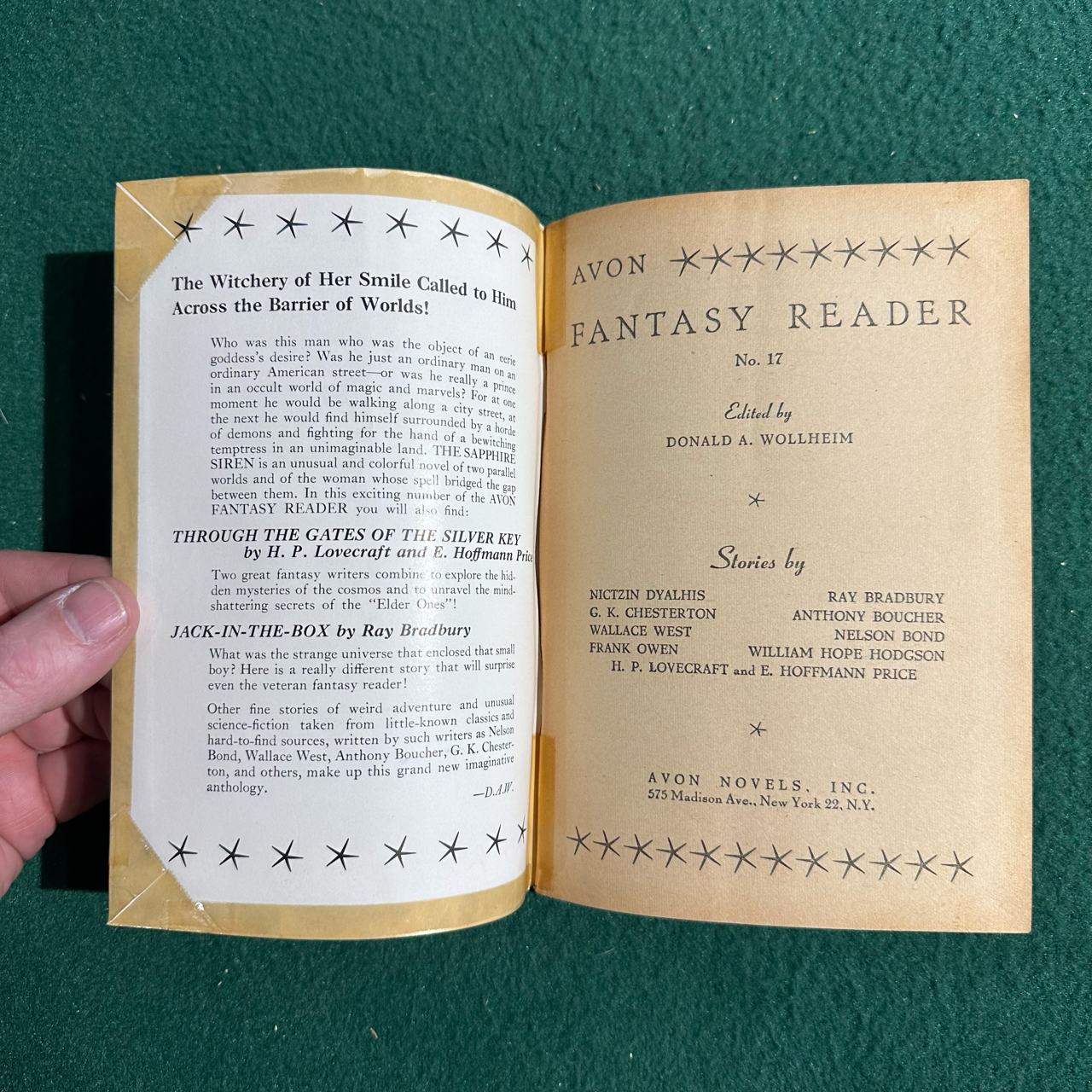 Vintage Fantasy Paperback: Avon Fantasy Reader #17 1951