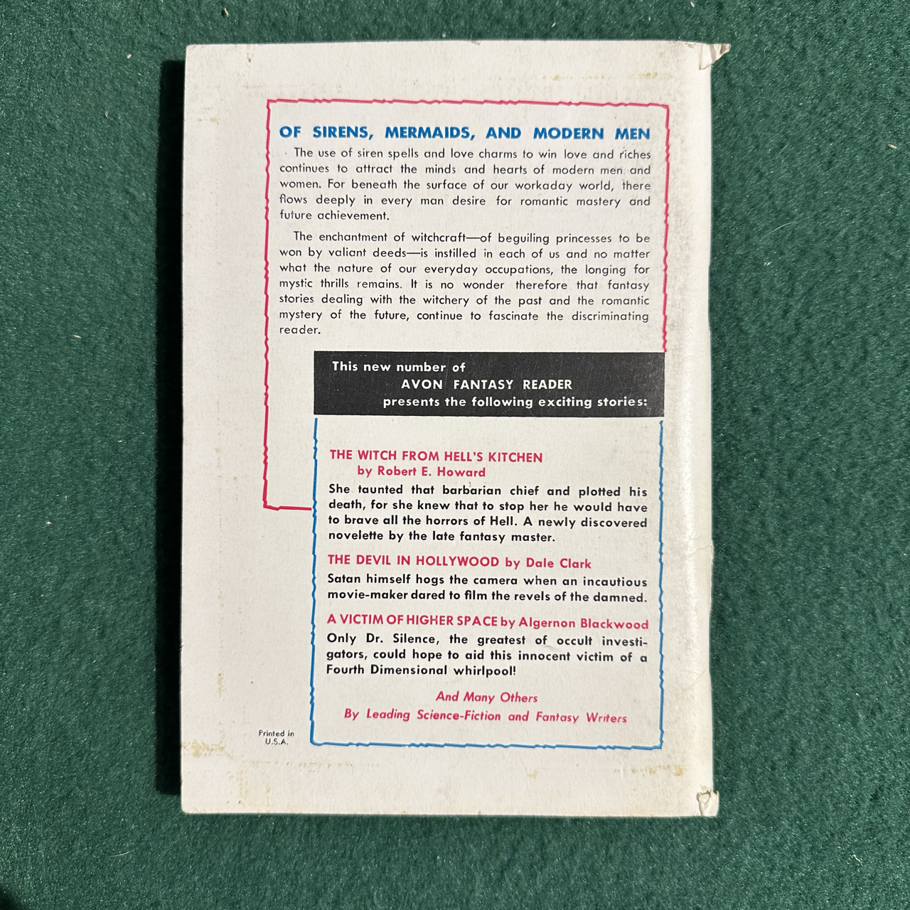 Vintage Fantasy Paperback: Avon Fantasy Reader #18 1952