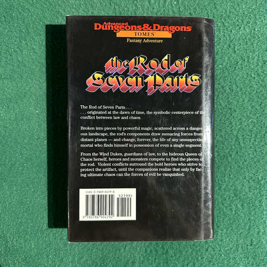 Vintage Dungeons & Dragons Hardback: Douglas Niles - The Rod of Seven Parts FIRST PRINTING