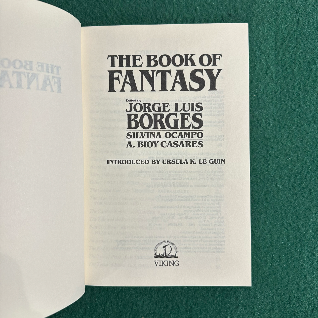 Vintage Fantasy Paperback: The Book of Fantasy, Edited by Jorge Luis Borges, Silvina Ocampo and A Bioy Casares FIRST PRINTING