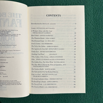 Vintage Fantasy Paperback: The Book of Fantasy, Edited by Jorge Luis Borges, Silvina Ocampo and A Bioy Casares FIRST PRINTING