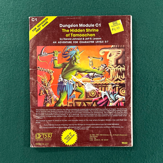 Vintage Dungeons & Dragons Game Book: The Hidden Shrine of Tamoachan