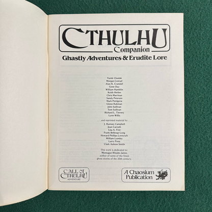 Vintage RPG Paperback: Call of Cthulhu: Cthulhu Companion