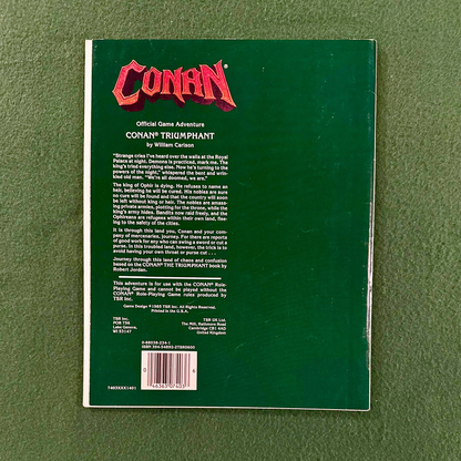 Vintage Dungeons & Dragons Game Book: Conan The Triumphant