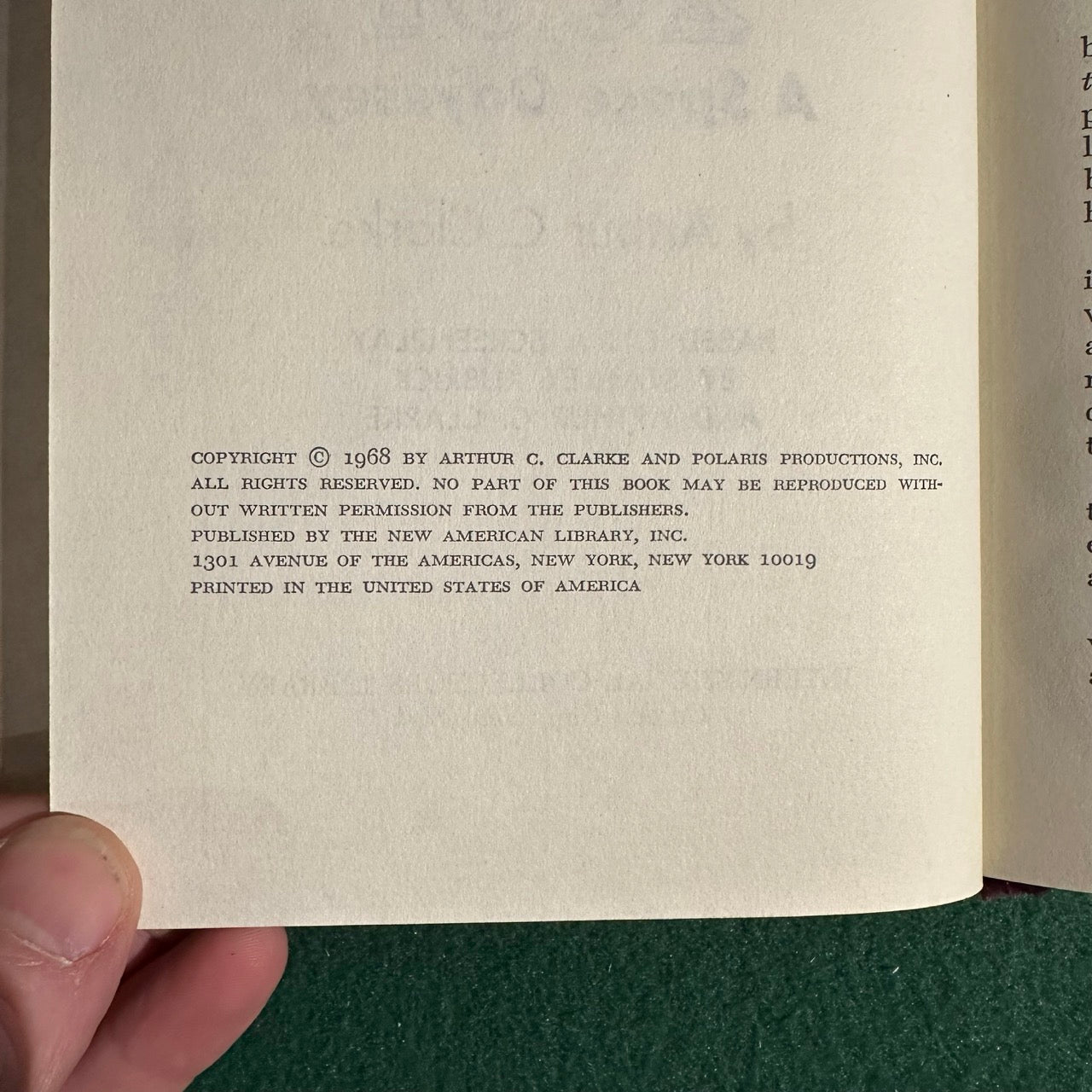 Vintage Sci-Fi Hardback: Arthur C Clarke - 2001: A Space Odyssey