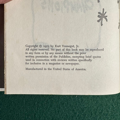 Vintage Sci-Fi Hardback: Kurt Vonnegut Jr. - Breakfast of Champions