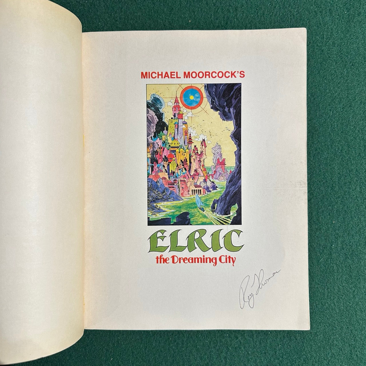Vintage Paperback Graphic Novel: Michael Moorcock - Elric and the Dreaming City #2 SIGNED