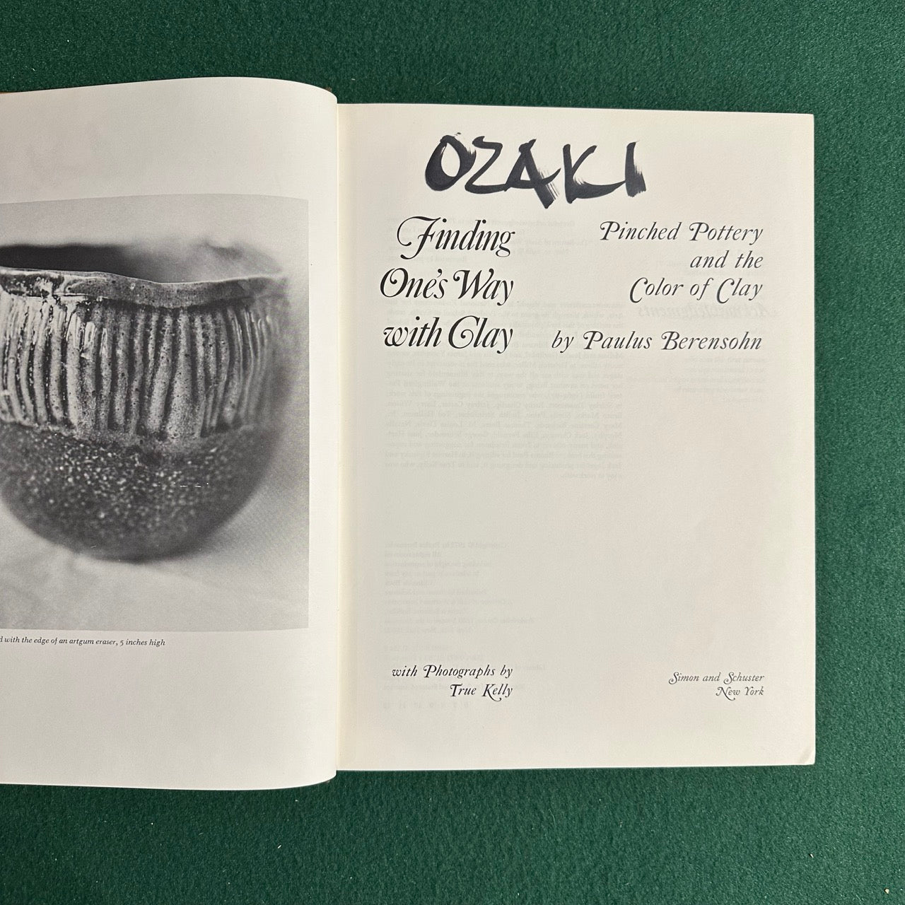 Vintage Art Hardback: Paulus Berensohn - Finding one's Way With Clay