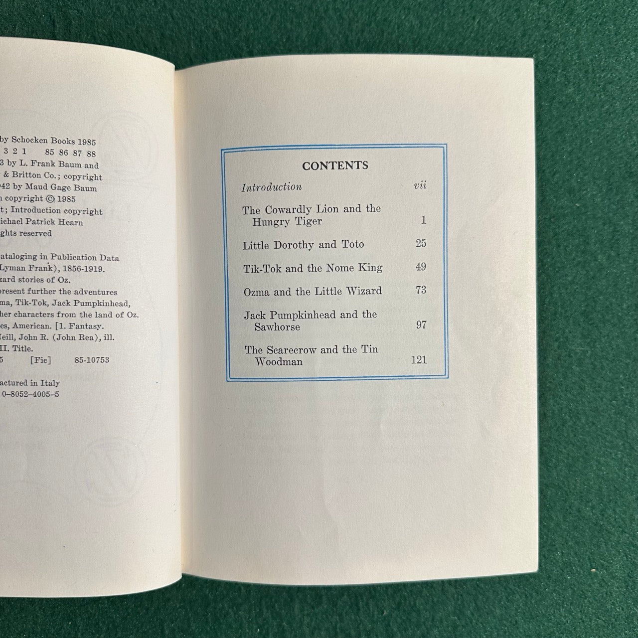 Vintage Fiction Hardback: Frank L Baum - Little Wizard Stories of Oz FIRST PRINTING