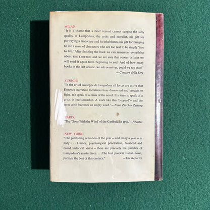Vintage Fiction Hardback: Giuseppe di Lampedusa - The Leopard BCE
