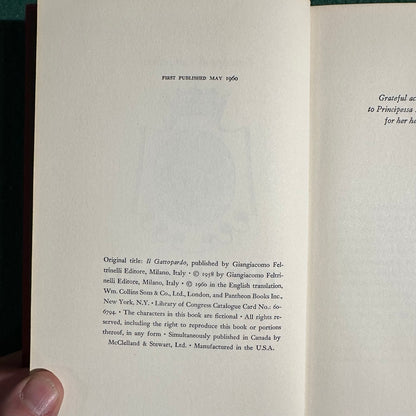 Vintage Fiction Hardback: Giuseppe di Lampedusa - The Leopard BCE
