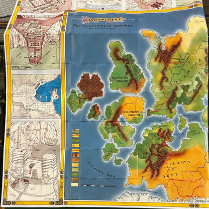 Vintage Dungeons and Dragons Accessory: Dragonlance - The World of Krynn Trail Map