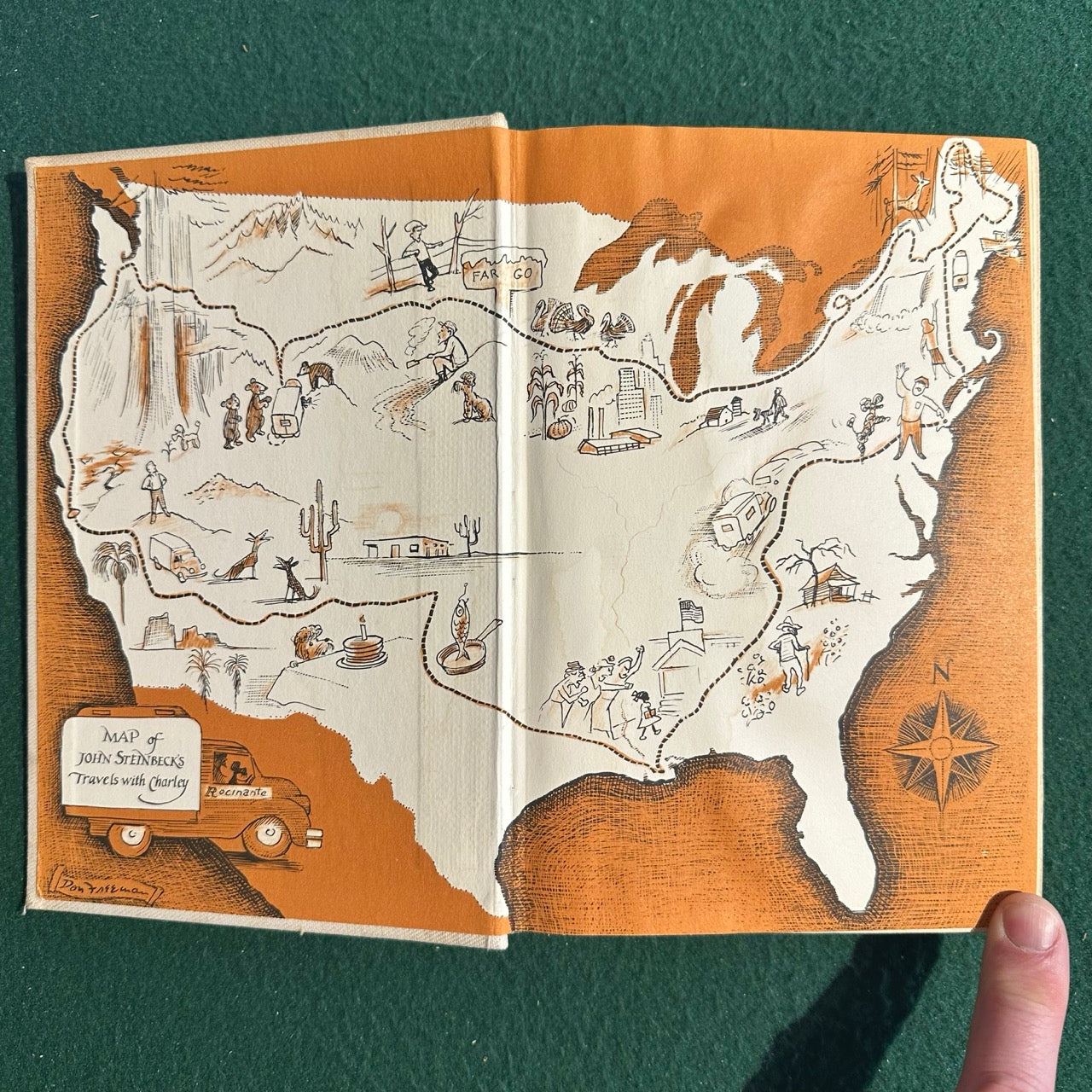 Vintage Fiction Hardback: John Steinbeck - Travels with Charley BCE