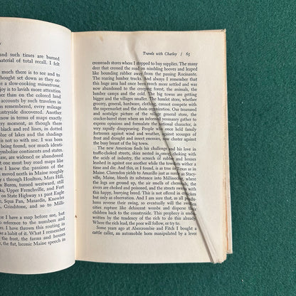 Vintage Fiction Hardback: John Steinbeck - Travels with Charley BCE