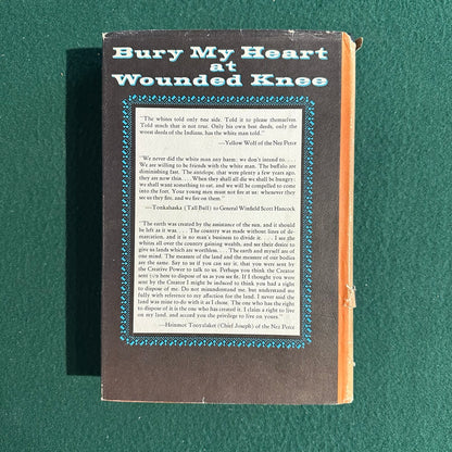 Vintage Non-Fiction Hardback: Dee Brown - Bury My Heart at Wounded Knee EIGHTH PRINTING