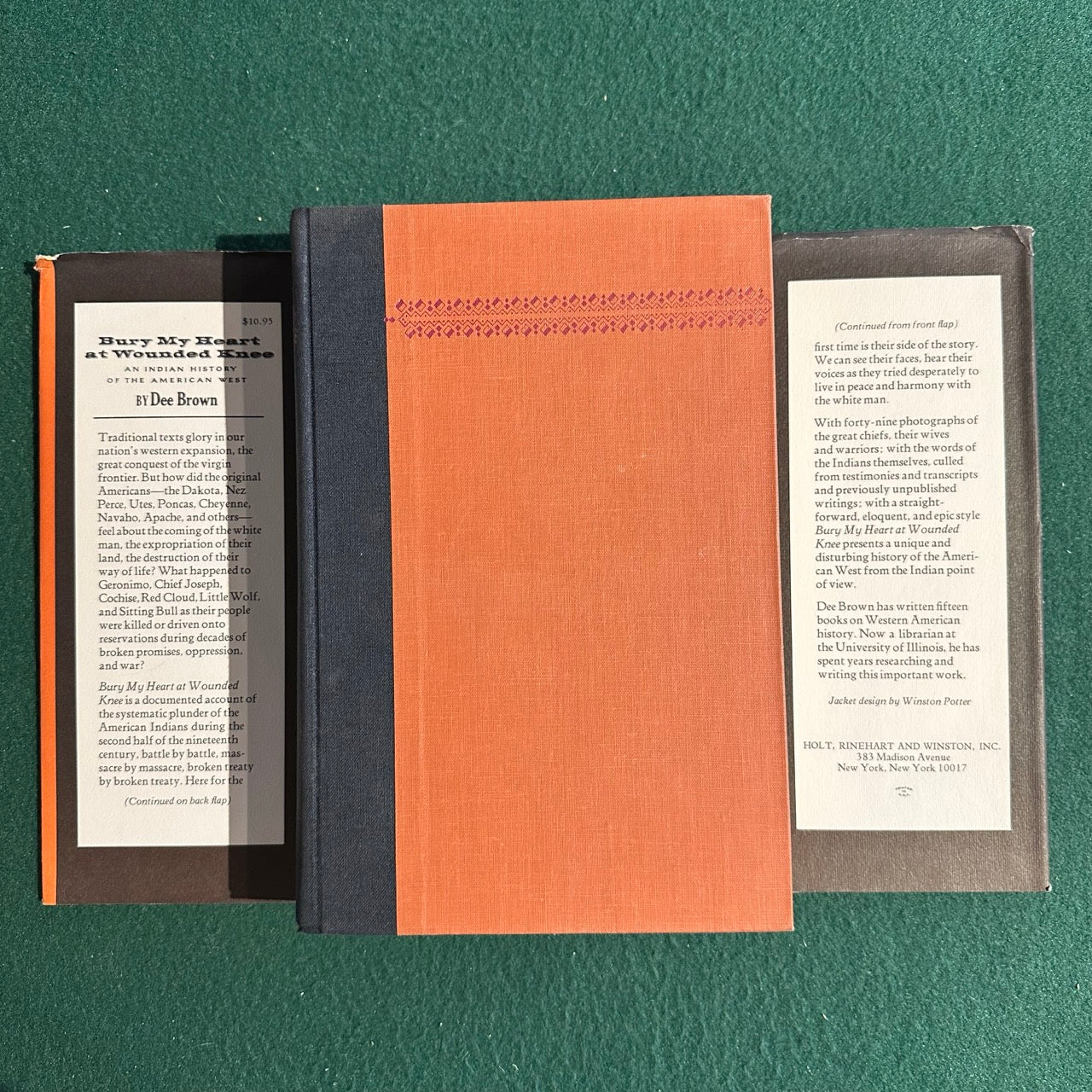 Vintage Non-Fiction Hardback: Dee Brown - Bury My Heart at Wounded Knee EIGHTH PRINTING