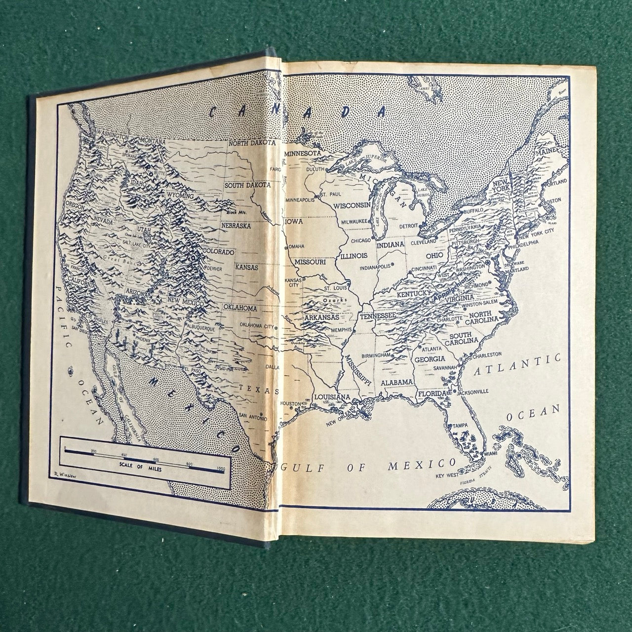 Vintage Non-Fiction Hardback: The American Guide, Edited by Henry G Alsberg BCE