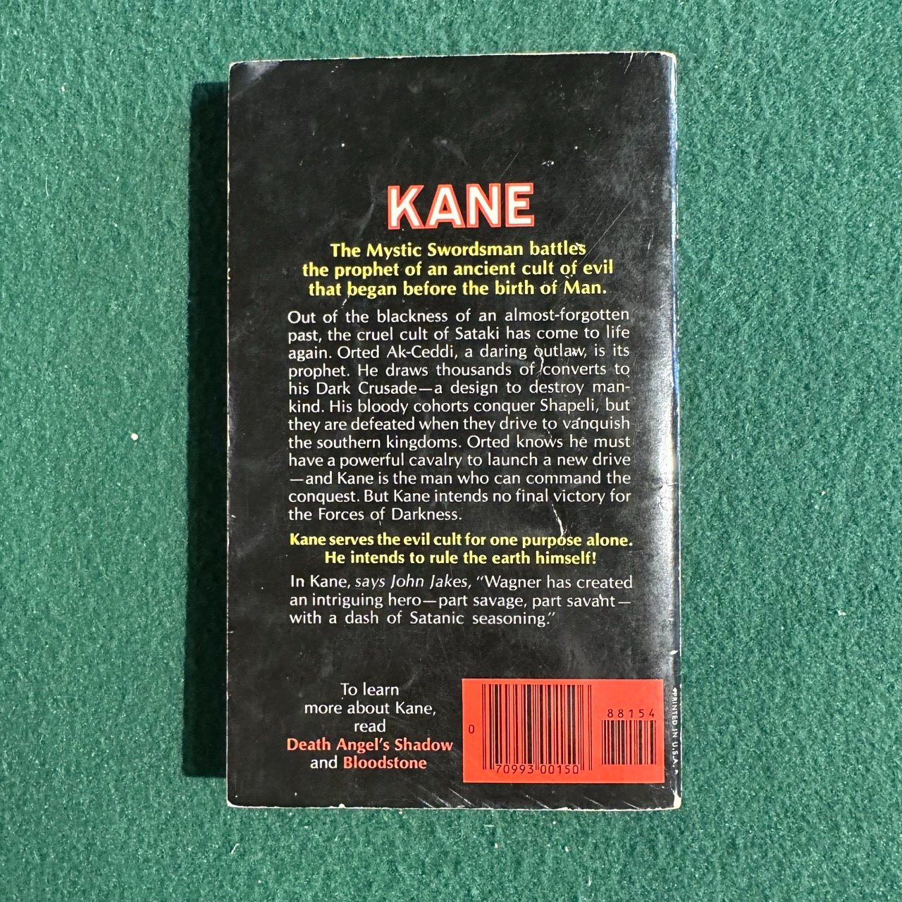Vintage Fantasy Paperback: Karl Edward Wagner - Dark Crusade SIGNED FIRST PRINTING