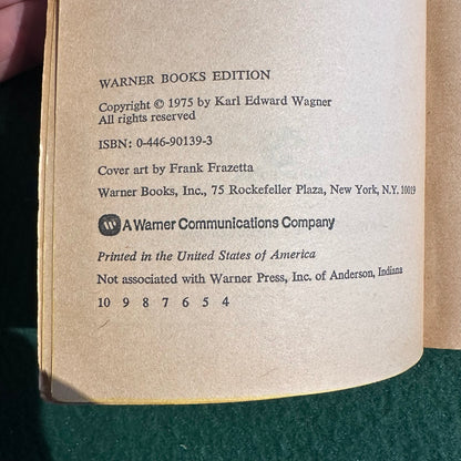Vintage Fantasy Paperback: Karl Edward Wagner - Bloodstone SIGNED