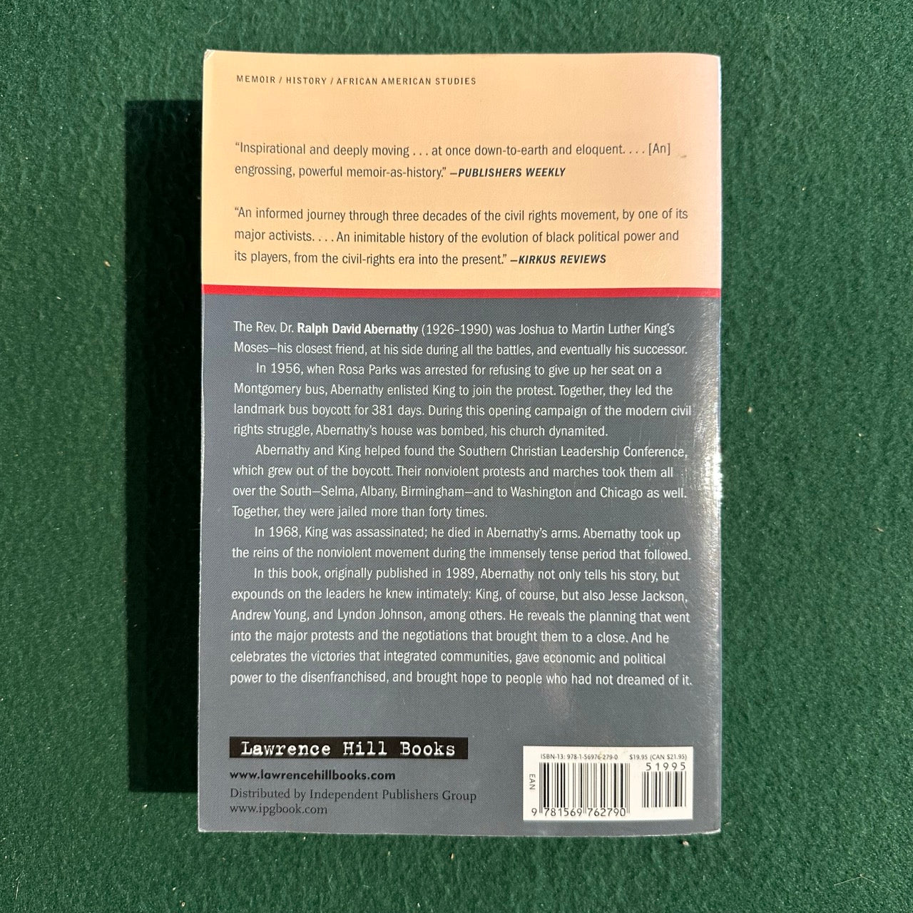 Vintage Non-Fiction Paperback: Ralph David Abernathy - And The Walls Came Tumbling Down