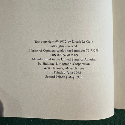 Vintage Fantasy Hardback: Ursula K Le Guin - The Farthest Shore Second PRINTING