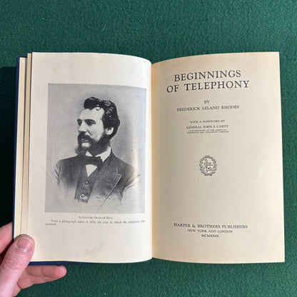 Vintage Non-Fiction Hardback: Frederick Leland Rhodes - Beginnings of Telephony FIRST EDITION