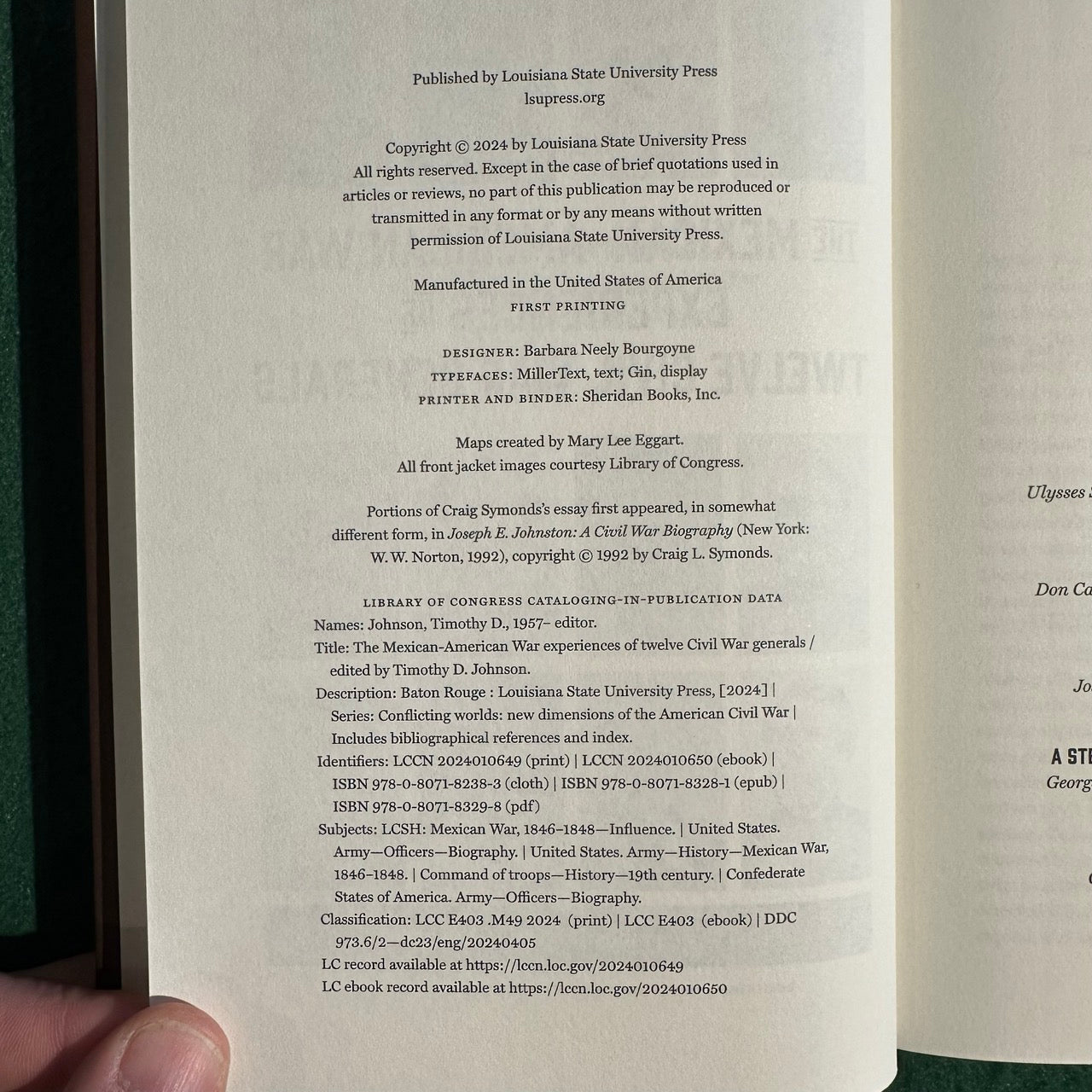 Non-Fiction Hardback: Timothy D Johnson - The Mexican-American War Experiences of Twelve Civil War Generals FIRST EDITION