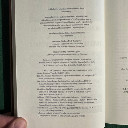 Non-Fiction Hardback: Timothy D Johnson - The Mexican-American War Experiences of Twelve Civil War Generals FIRST EDITION