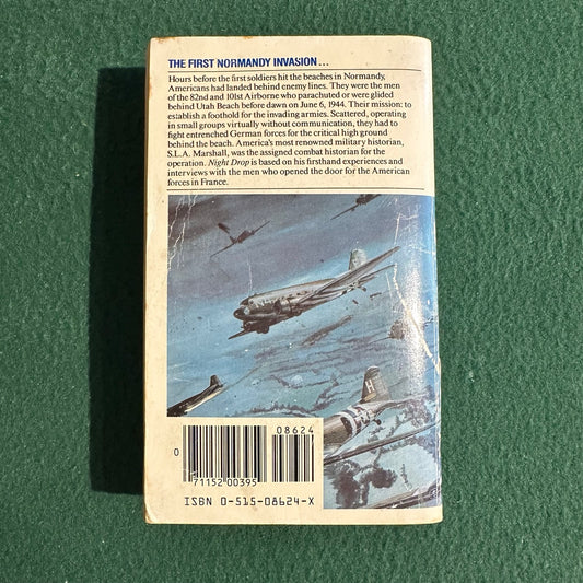 Vintage Fiction Paperback: S L A Marshall - Night Drop THIRD PRINTING