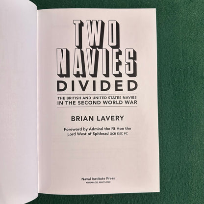 Non-Fiction Hardback: Brian Lavery - Two Navies Divided FIRST EDITION