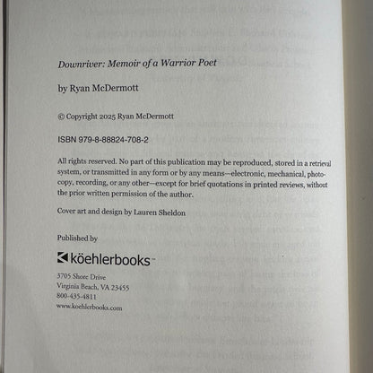 Biography Hardback: Ryan McDermott - Downriver