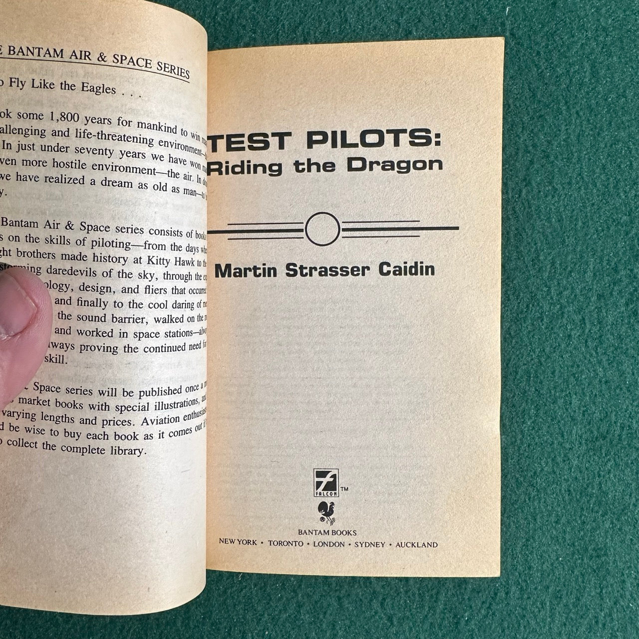 Vintage Non-Fiction Paperback: Martin Strasser Caidin - Test Pilots: Riding the Dragon FIRST PRINTING