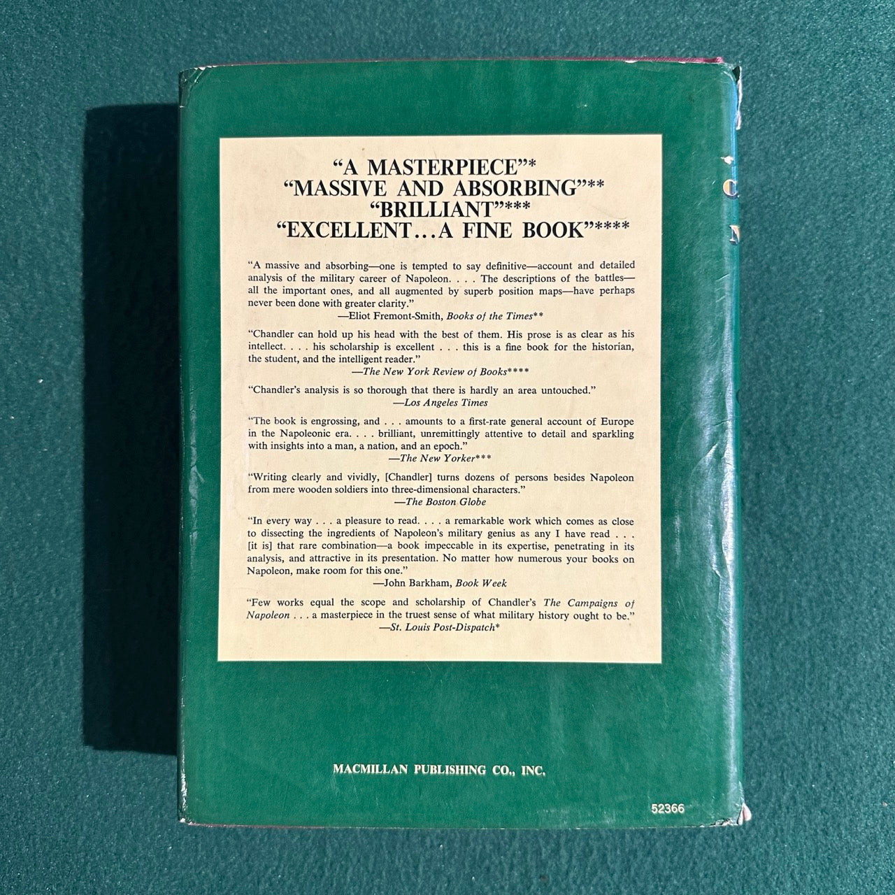 Vintage Non-Fiction Hardback: David G Chandler - The Campaigns of Napoleon