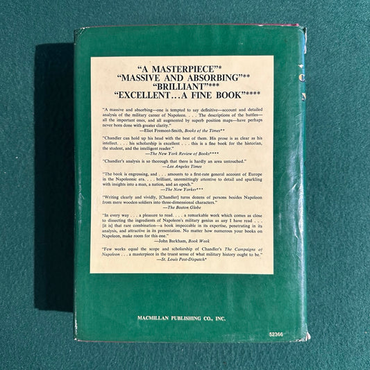 Vintage Non-Fiction Hardback: David G Chandler - The Campaigns of Napoleon