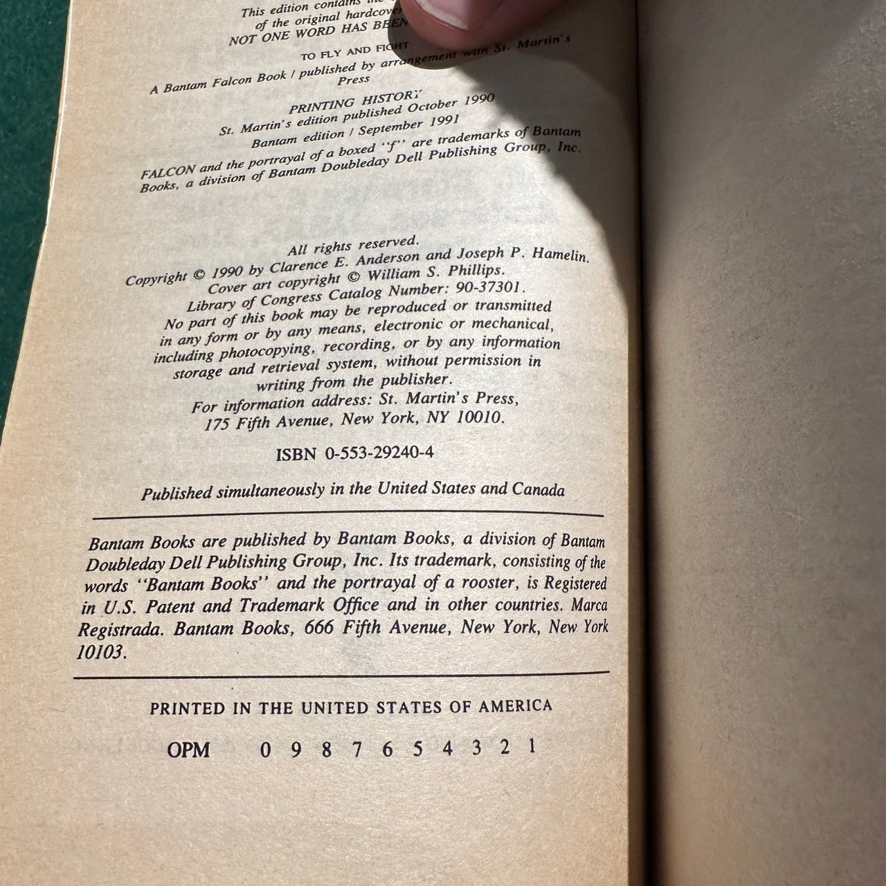 Vintage Non-Fiction Paperback: Col. Clarence E "Bud" Anderson and Joseph P Hamelin - To Fly and Fight FIRST PRINTING
