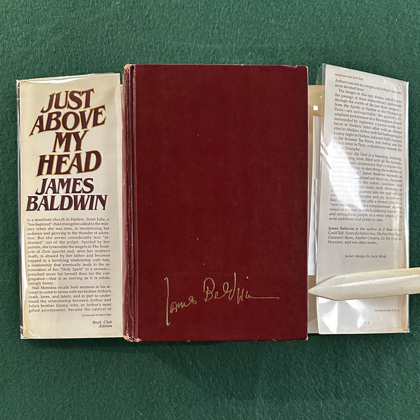 Vintage Fiction Hardback: James Baldwin - Just Above My Head BCE