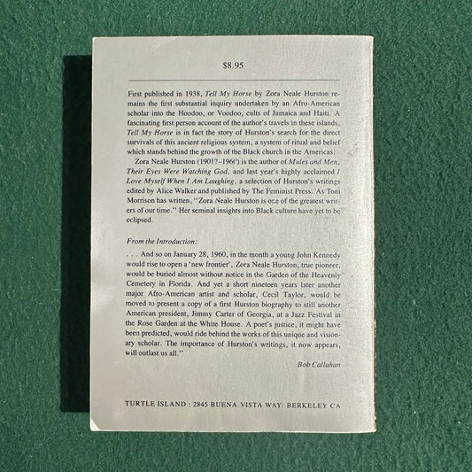 Vintage Fiction Paperback: Zora Neale Hurston - Tell My Horse SECOND PRINTING