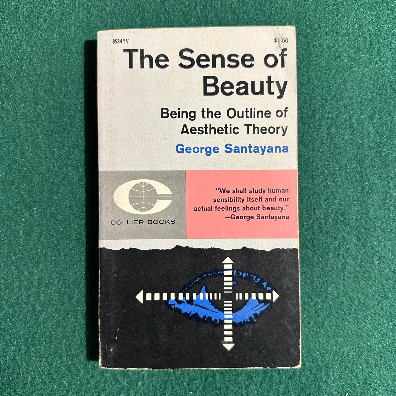 Vintage Non-Fiction Paperback: George Santayana - The Sense of Beauty FIRST PRINTING