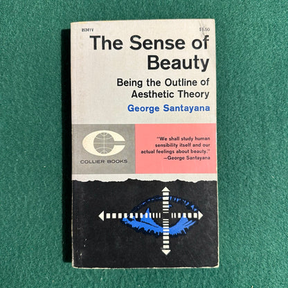 Vintage Non-Fiction Paperback: George Santayana - The Sense of Beauty FIRST PRINTING