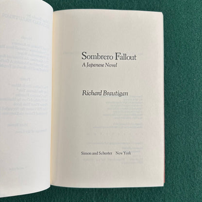 Vintage Fiction Hardback: Richard Brautigan - Sombrero Fallout FIRST EDITION