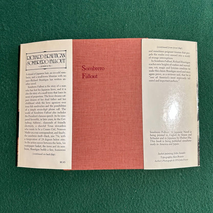 Vintage Fiction Hardback: Richard Brautigan - Sombrero Fallout FIRST EDITION