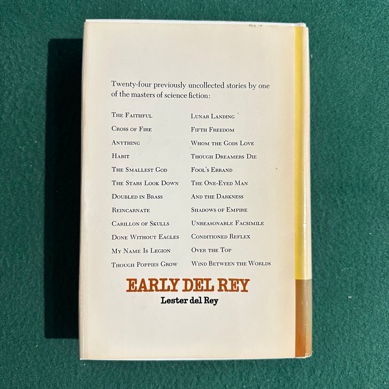 Vintage Sci-Fi Hardback: Lester Del Rey - Early Del Rey BCE